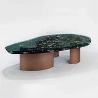 <a href="https://www.galeriegosserez.com/artistes/t-sakhi.html"> T SAKHI </a> - Reconciled Fragments - Low table "Amazonite"